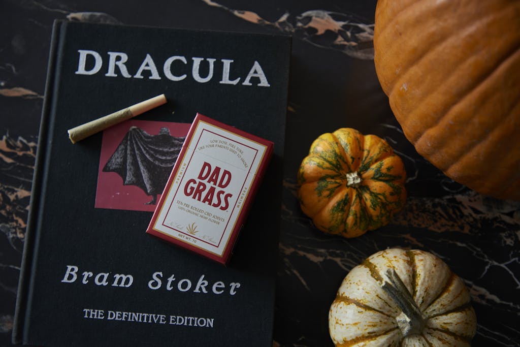 CBD Joint on a Book by Bram Stoker